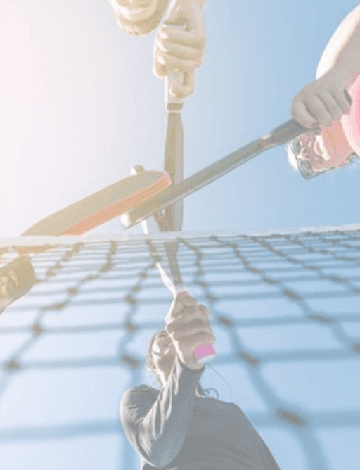 Pickleball game high five